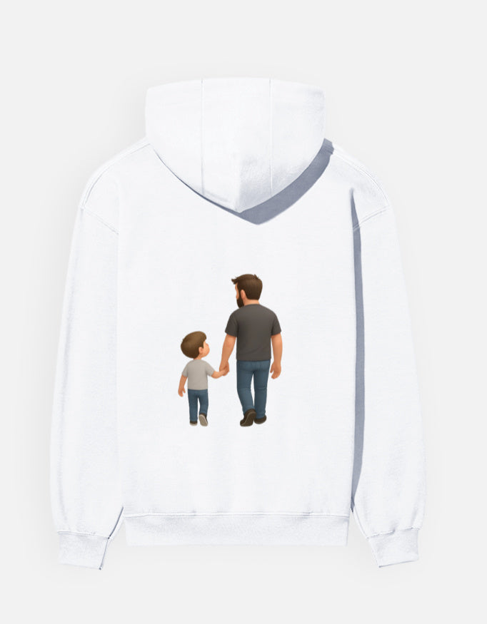 TrueSide Unisex Hoodie – White – Back View