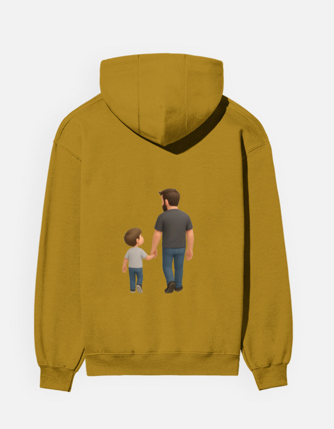 TrueSide Unisex Hoodie – Mustard Yellow – Back View