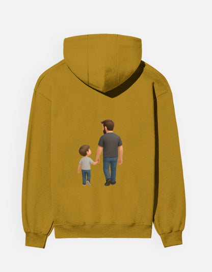 TrueSide Unisex Hoodie – Mustard Yellow – Back View