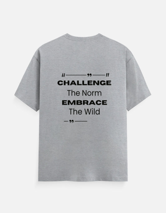 TrueSide Unisex Classic Crew T-Shirt – Grey Melange – Back View
