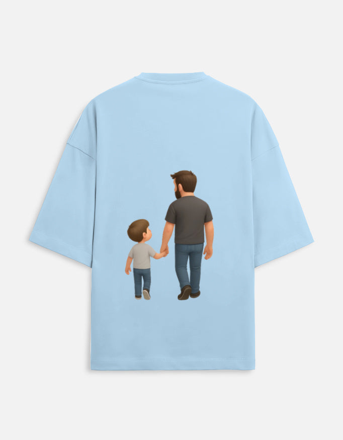 TrueSide Unisex Terry Oversized Tee – Jade – Back View