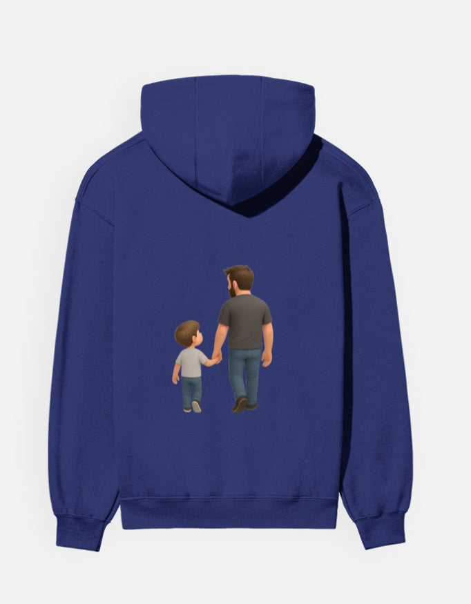 TrueSide Unisex Hoodie – Royal Blue – Back View