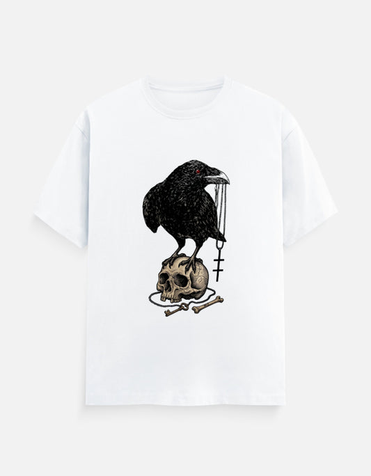 TrueSide Unisex Classic Crew T-Shirt – White – Front View