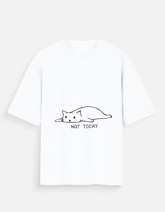 TrueSide Unisex Oversized Standard T-Shirt – White – Front View
