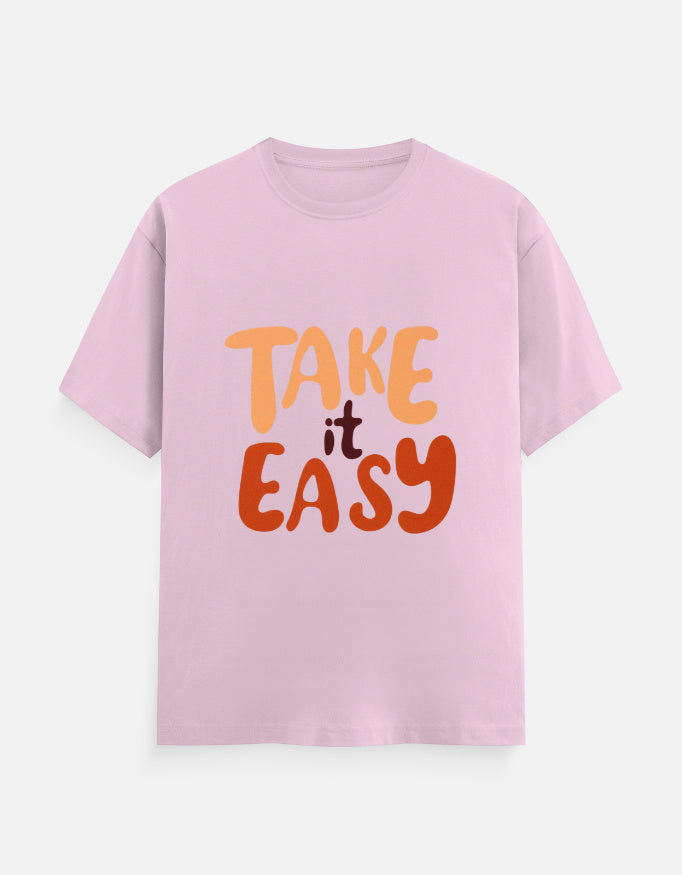 TrueSide Unisex Classic Crew T-Shirt – Light Baby Pink – Front View