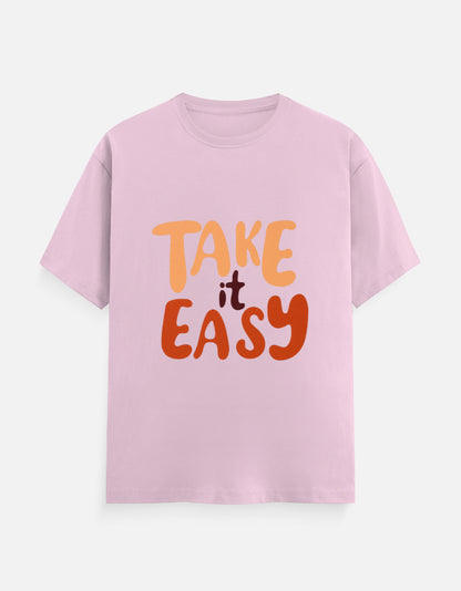 TrueSide Unisex Classic Crew T-Shirt – Light Baby Pink – Front View