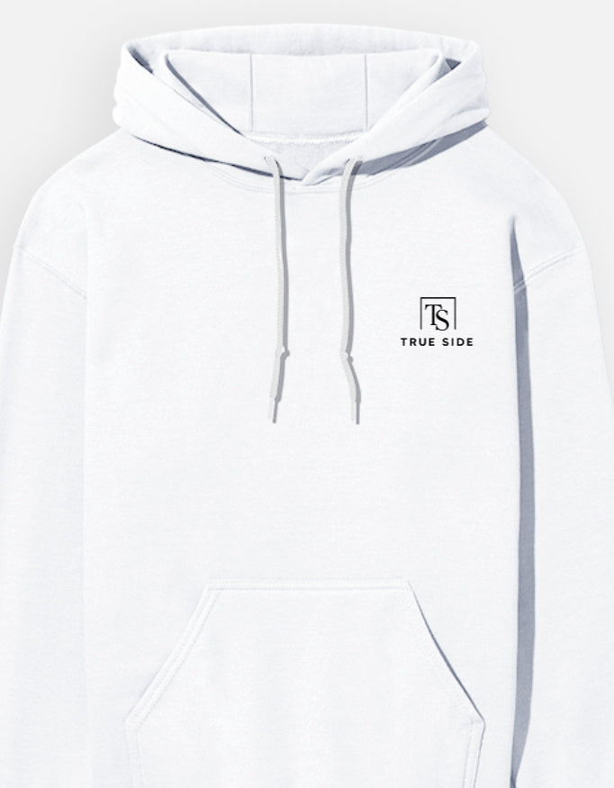 TrueSide Unisex Hoodie – White – Side View