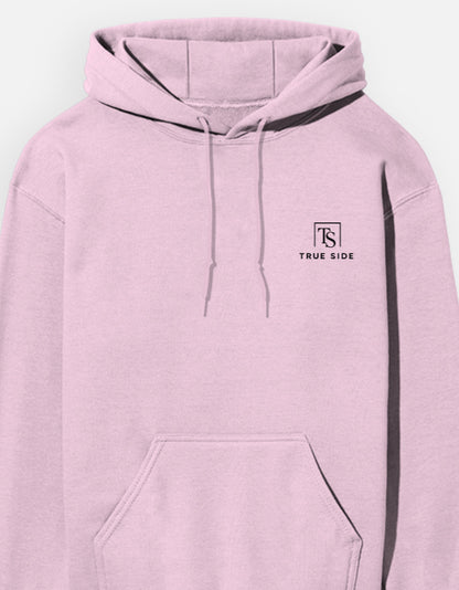 TrueSide Unisex Hoodie – Light Baby Pink – Side View
